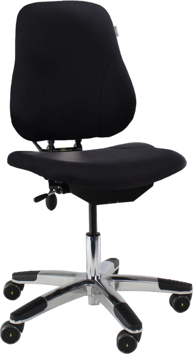 5000 Enforced ESD Standard Chair with Fixed Seat Angle Black Leather K07 ESD